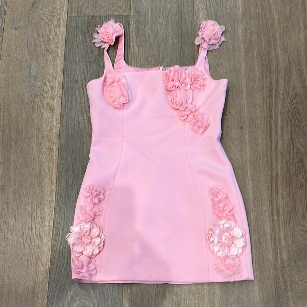 JW PEI Pink Floral Mini Dress